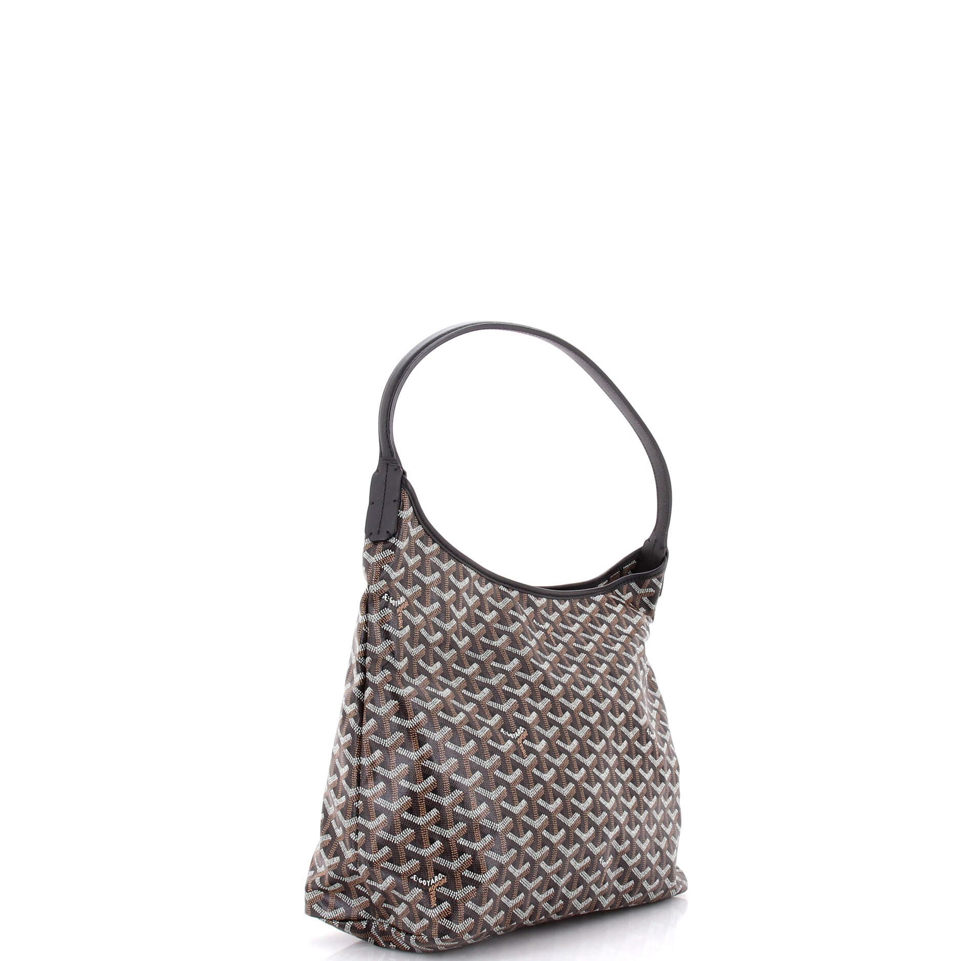 Pre-Owned Goyard Boheme Hobo Coated Canvas, Alternate, color, Black