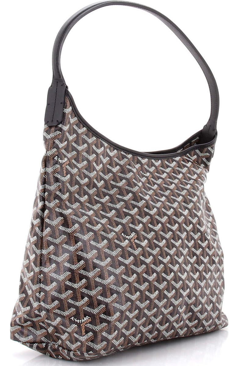 Pre-Owned Goyard Boheme Hobo Coated Canvas, Alternate, color, Black