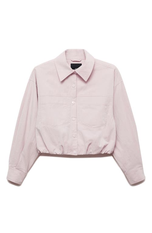 Mango Amalia Crop Jacket In Lilac