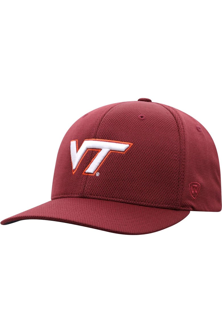 Men's Top of the World Maroon Virginia Tech Hokies Reflex Logo Flex Hat, Main, color, Maroon