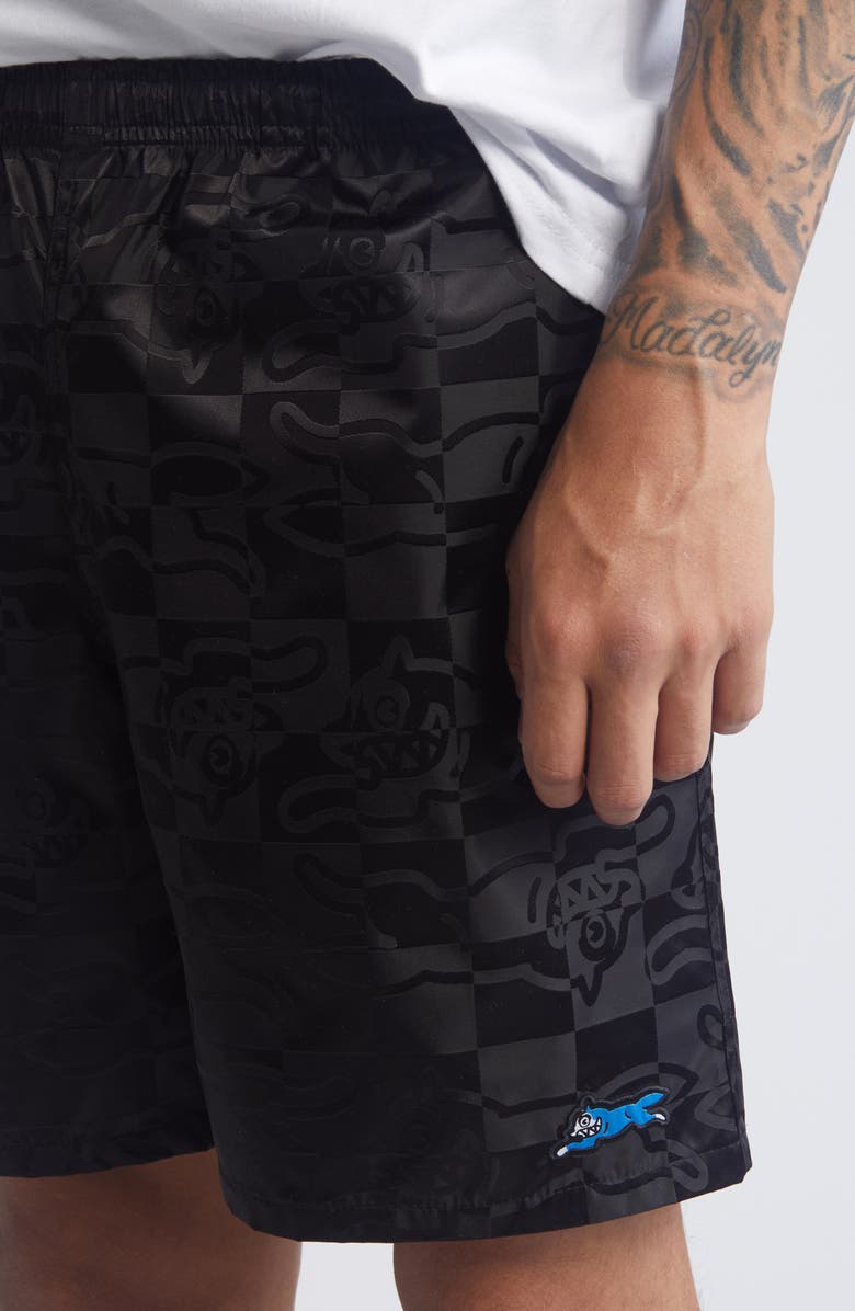 ICECREAM Running Check Nylon Drawstring Shorts, Alternate, color,