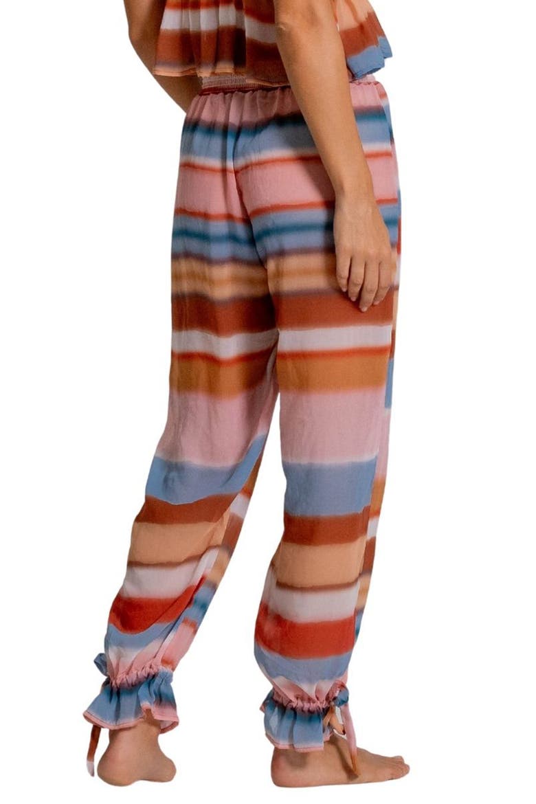 Stripe Balloon Cover-Up Beach Pants, Alternate, color, PINK MULTI