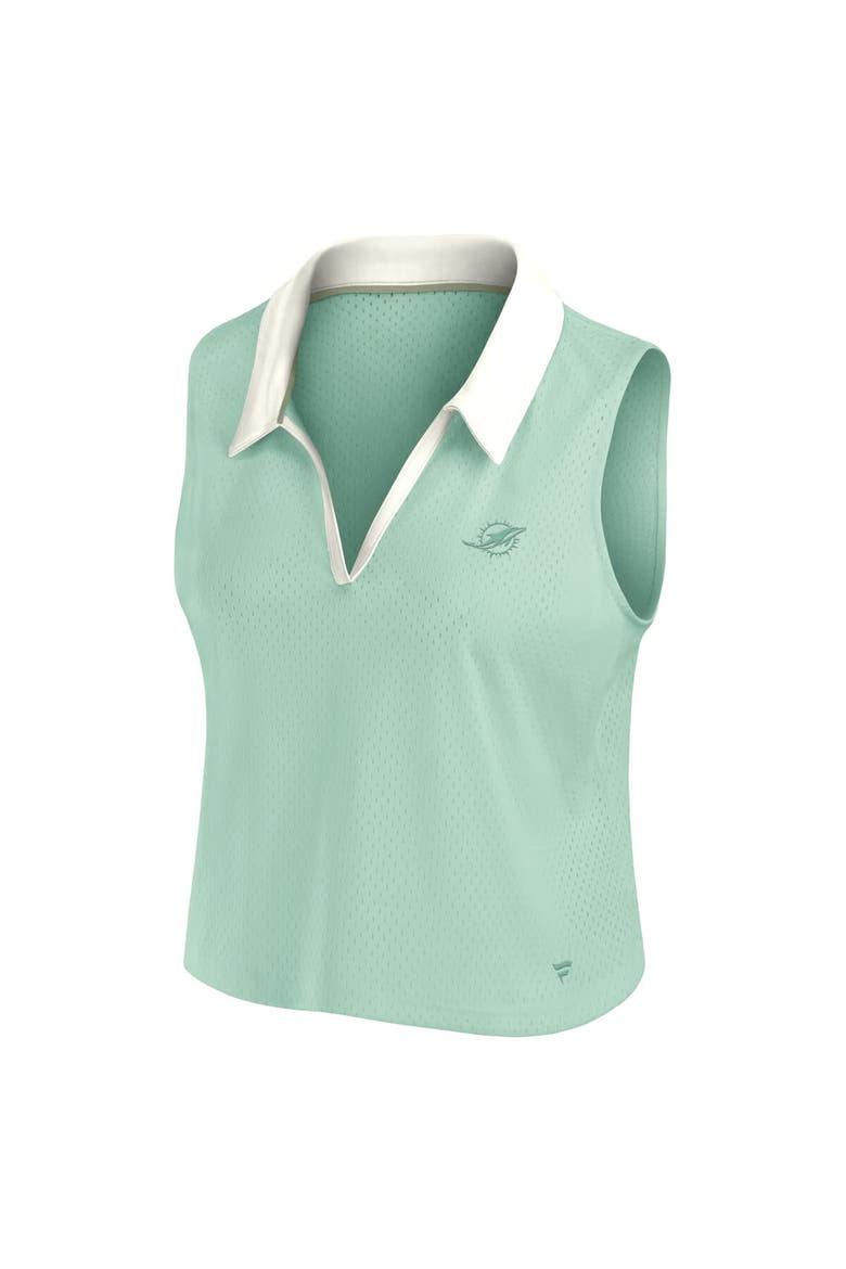 Women's Fanatics Mint Miami Dolphins Studio Wellness V-Neck Tank Top, Alternate, color, Mint
