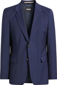 BOSS Houston Navy Wool Sport Coat