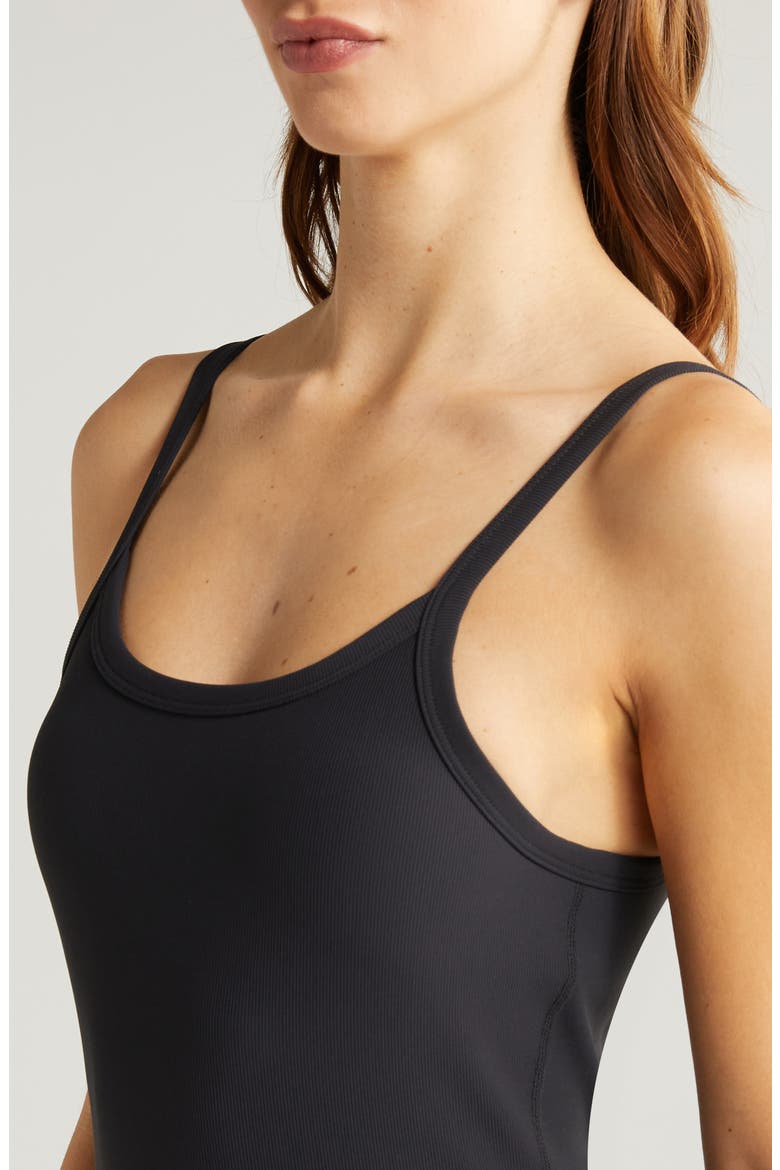 Luxe Rib Bike Short Romper, Alternate, color, BLACK