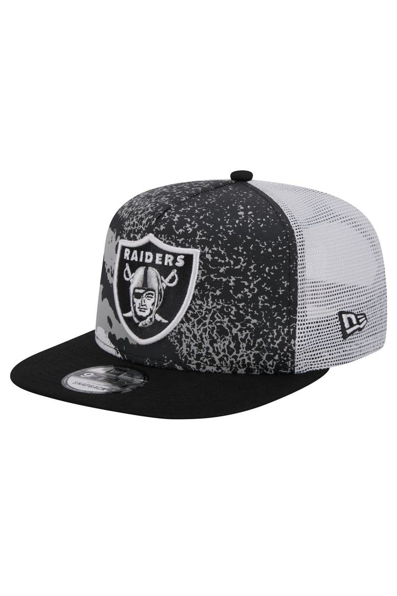 Men's New Era  Black Las Vegas Raiders Court Sport 9FIFTY Snapback Hat, Main, color, Black