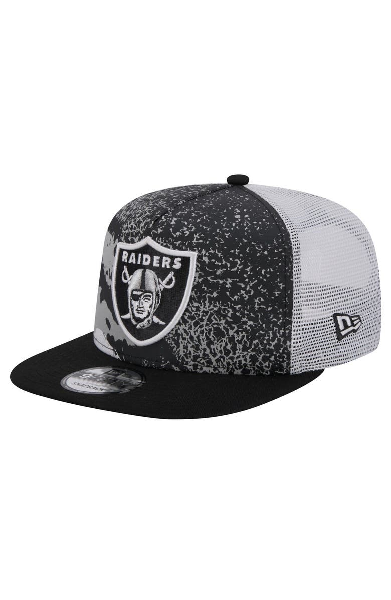New Era Men's New Era  Black Las Vegas Raiders Court Sport 9FIFTY Snapback Hat, Main, color, 