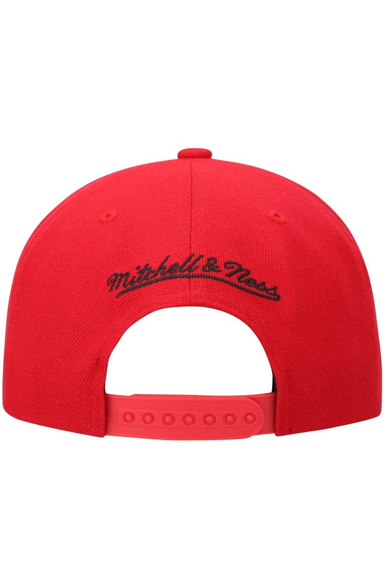 Mitchell & Ness Men's Mitchell & Ness Red/Black Houston Rockets Team Two-Tone 2.0 Snapback Hat, Alternate, color,