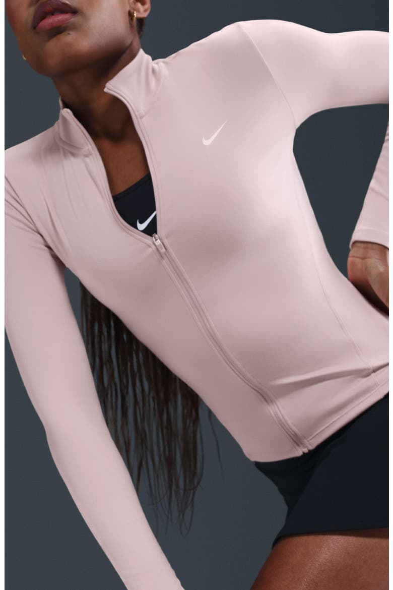 One Fitted Dri-FIT Full-Zip Jacket, Alternate, color, SILT RED/ WHITE