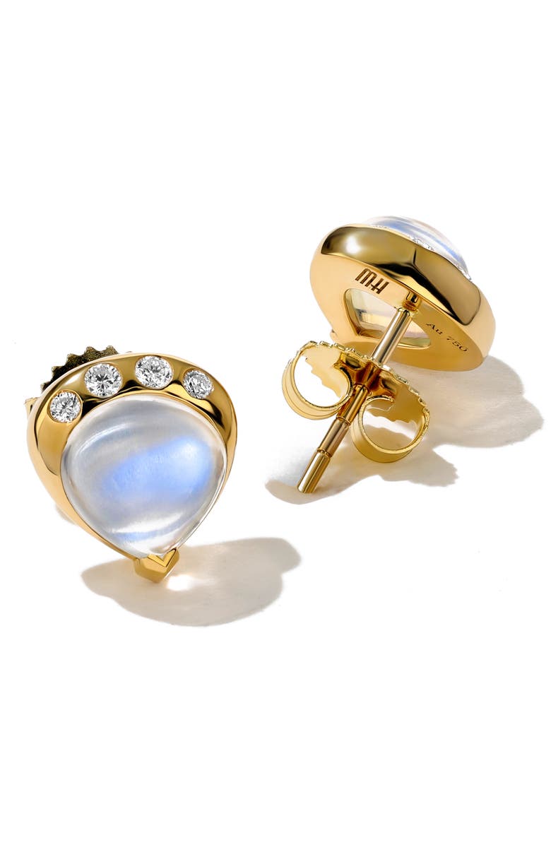 Mark Henry Gumdrop Moonstone & Diamond Stud Earrings, Main, color, Moonstone