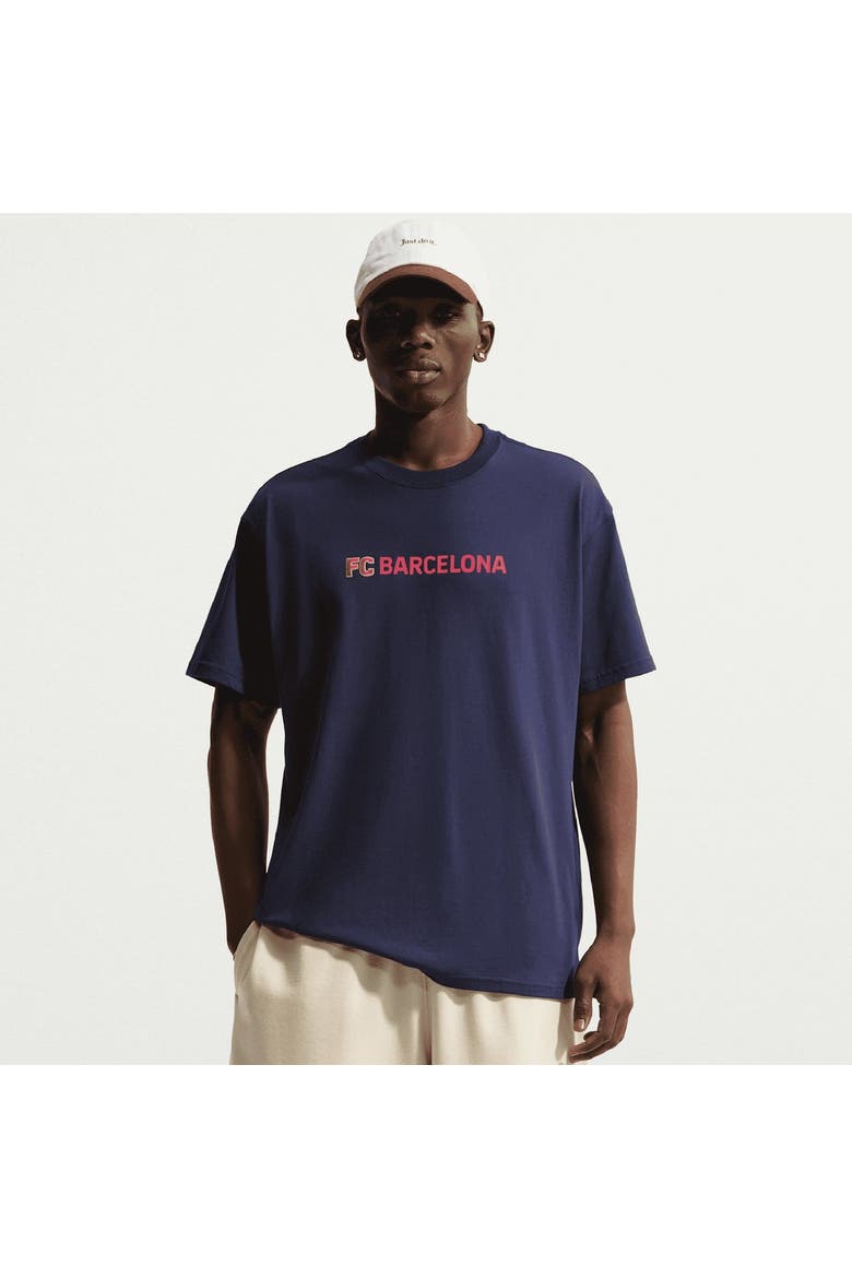 Men's Nike  Blue Barcelona Premium Name T-Shirt, Main, color, Blue