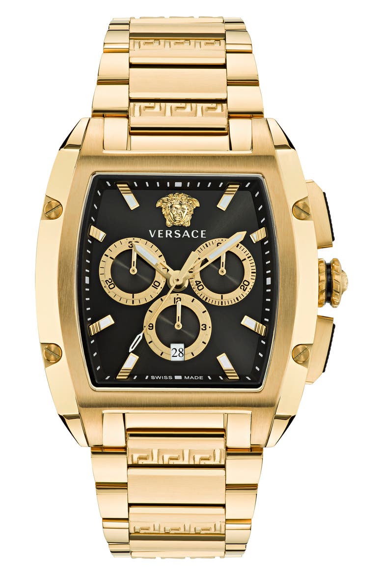 Dominus Chronograph Bracelet Watch, 42mm, Main, color, IP YELLOW GOLD