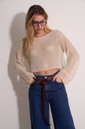 Gottex Beach Life Anna Two Crochet Long Sleeve Beach Top