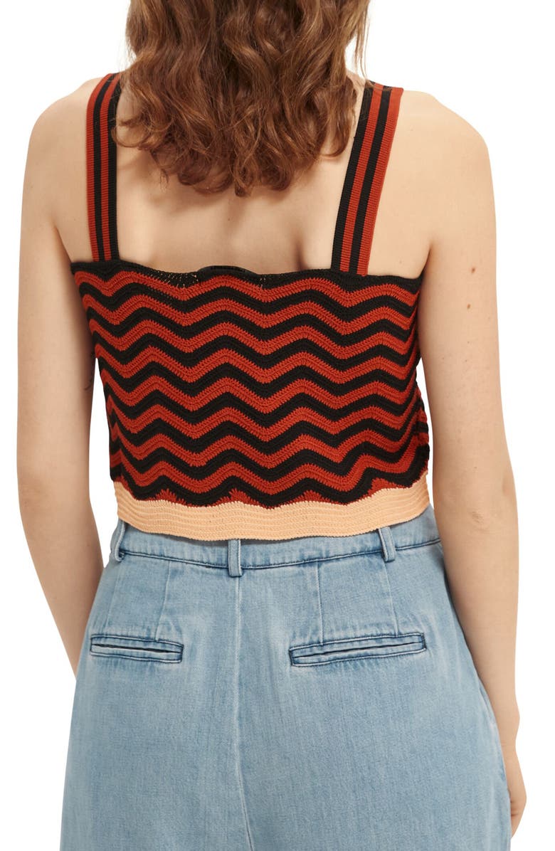 Scotch & Soda Crochet Crop Tank, Alternate, color, 