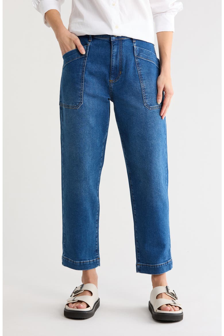 Yuko High Waist Tapered Leg Jeans, Main, color, BAYPORT