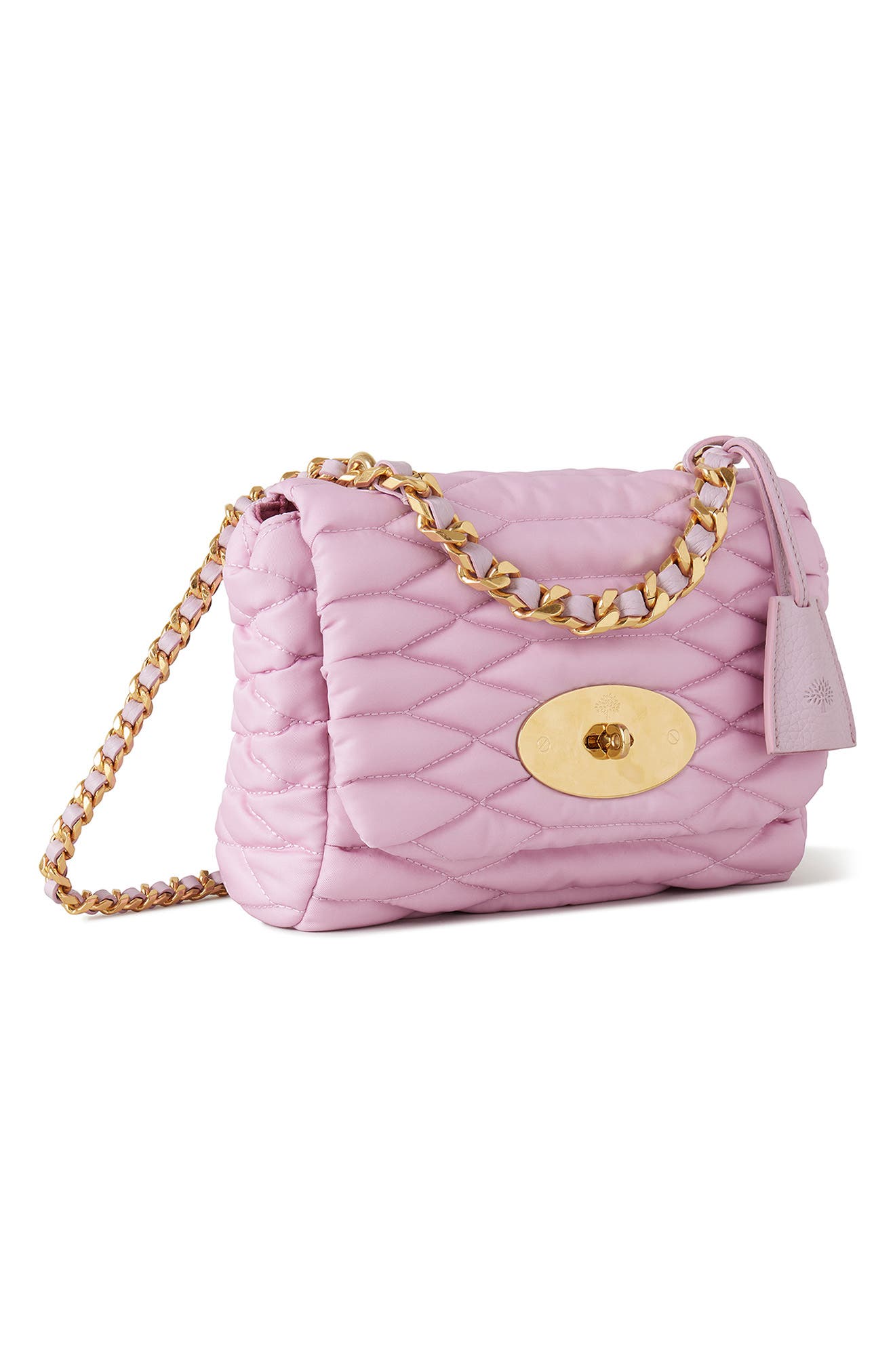 Mulberry Lily Quilted ECONYL<sup>®</sup> Nylon Shoulder Bag, Alternate, color, 