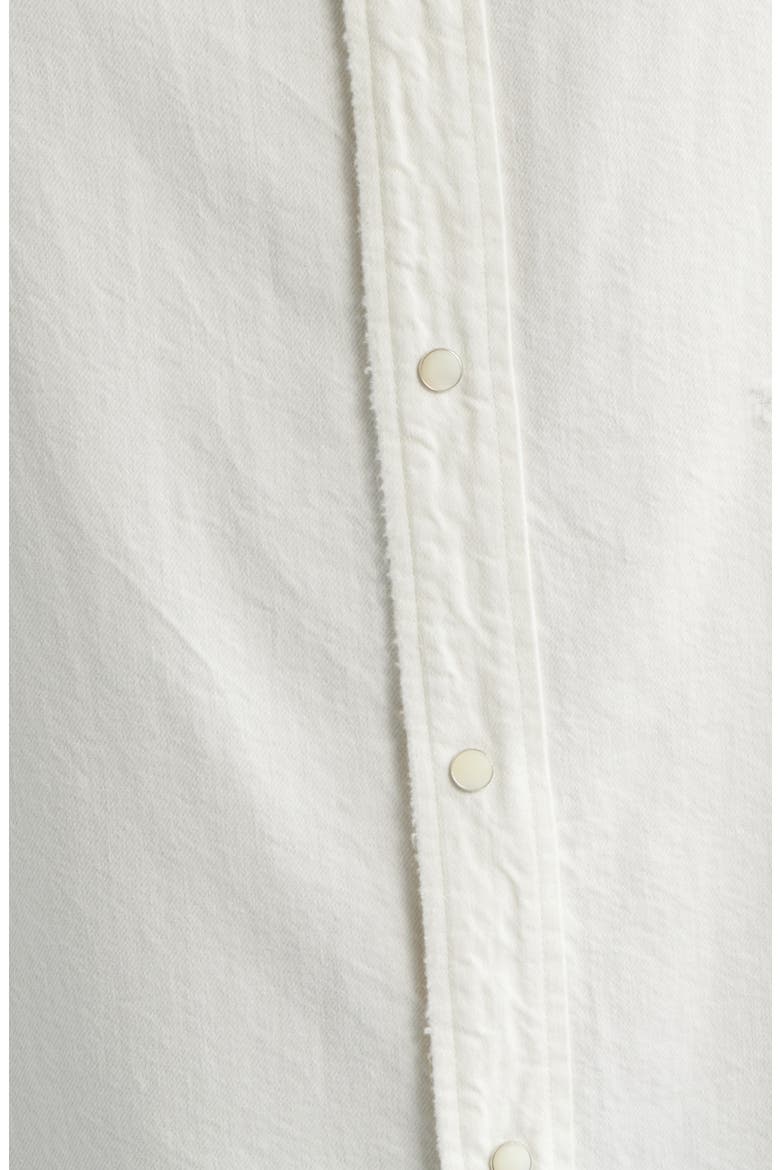 Relaxed Denim Button-Up Shirt, Alternate, color, OFF WHITE
