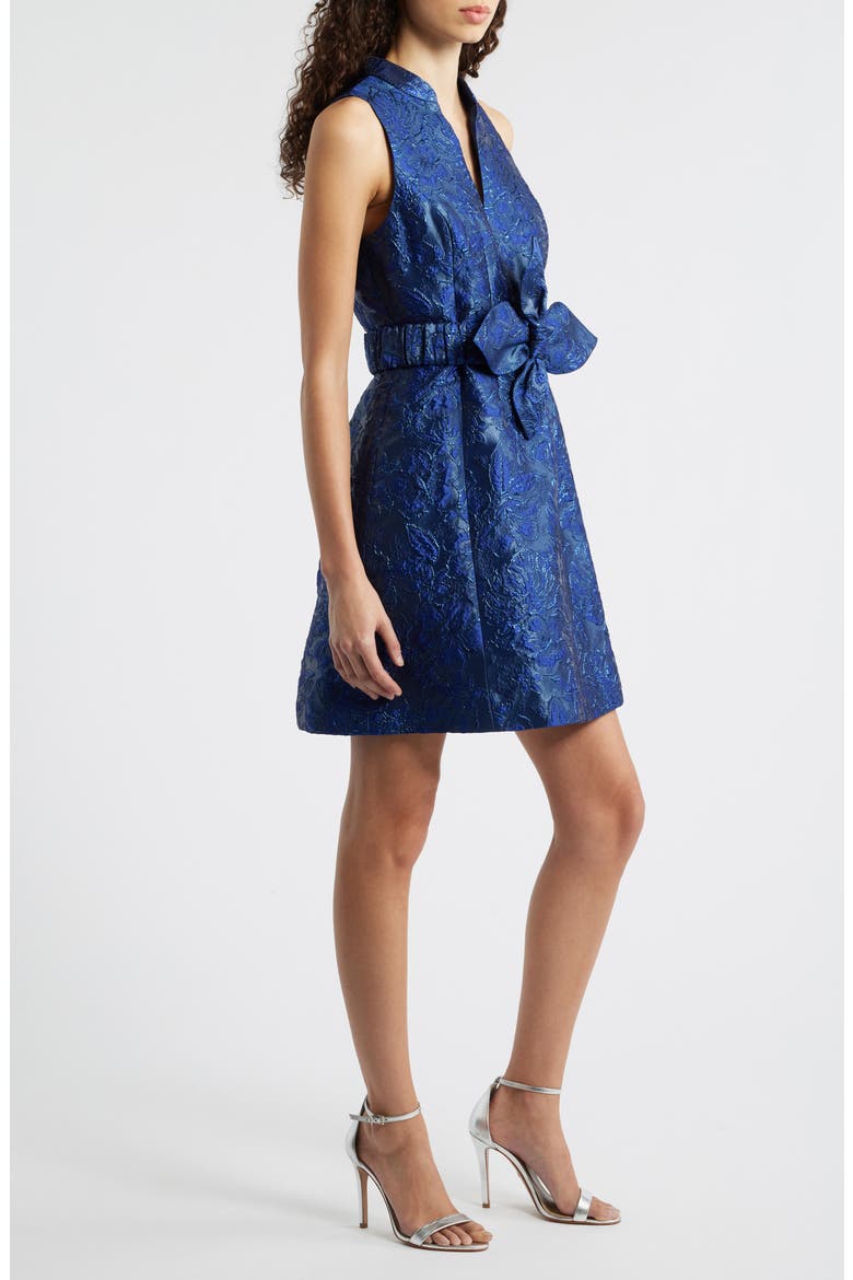 Tazie Jacquard Sleeveless Minidress, Alternate, color, LOW TIDE NAVY NIGHTSHADE