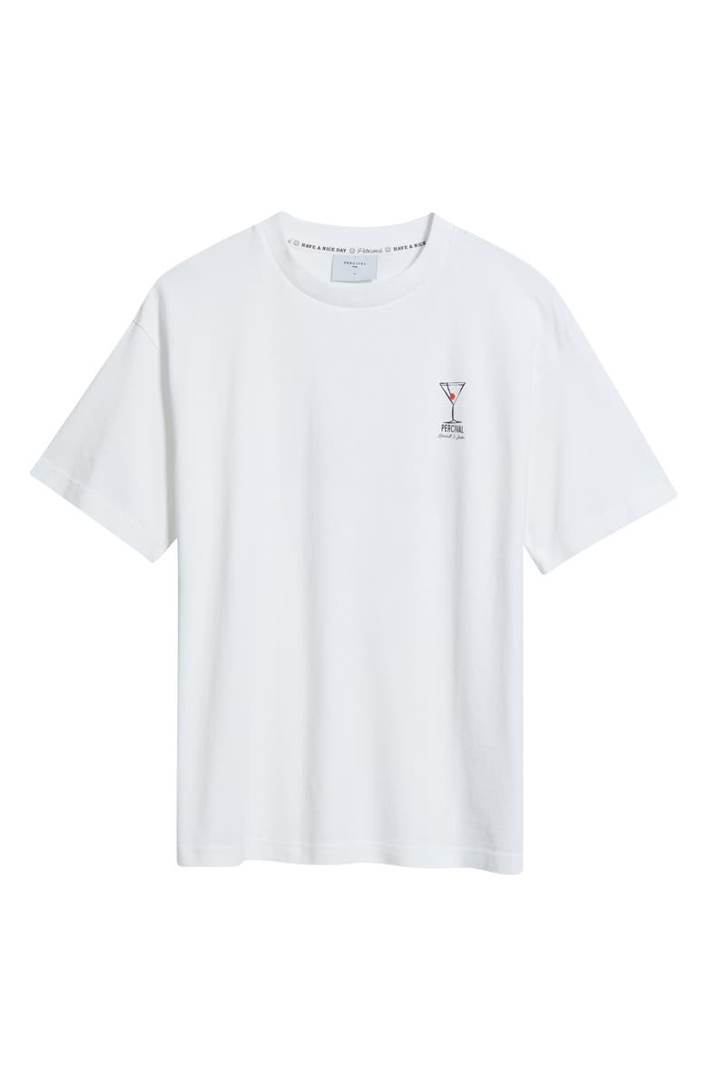 Percival Rossi Martini Oversize Graphic T-Shirt, Main, color, White