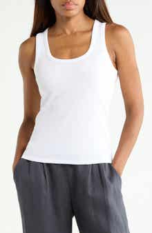 Scoop Neck Ribbed Tank