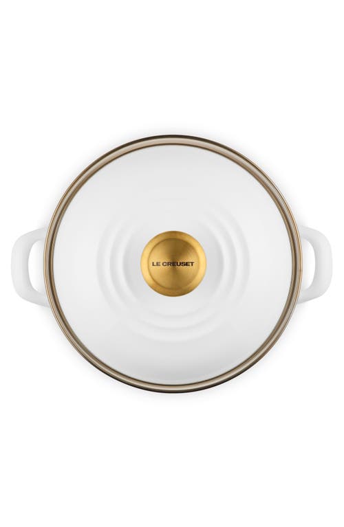 Le Creuset The Traditional Enameled Stainless Steel Petite Stockpot In White