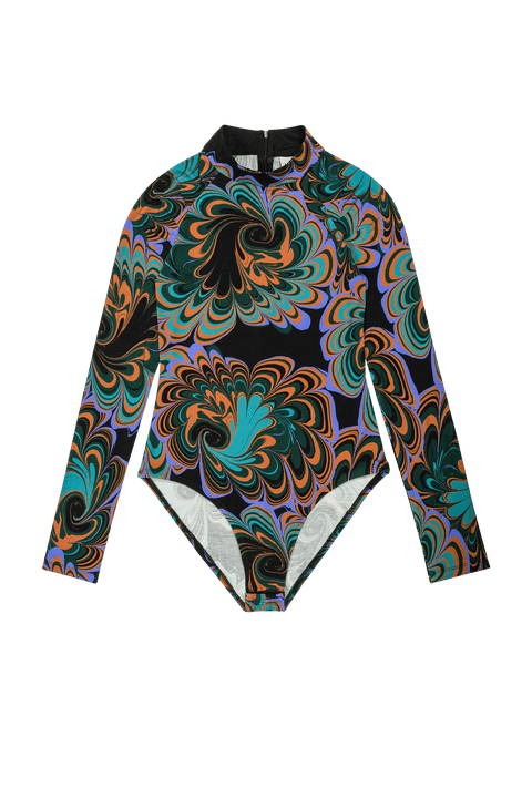 Serafina Abstract Print Jersey Bodysuit