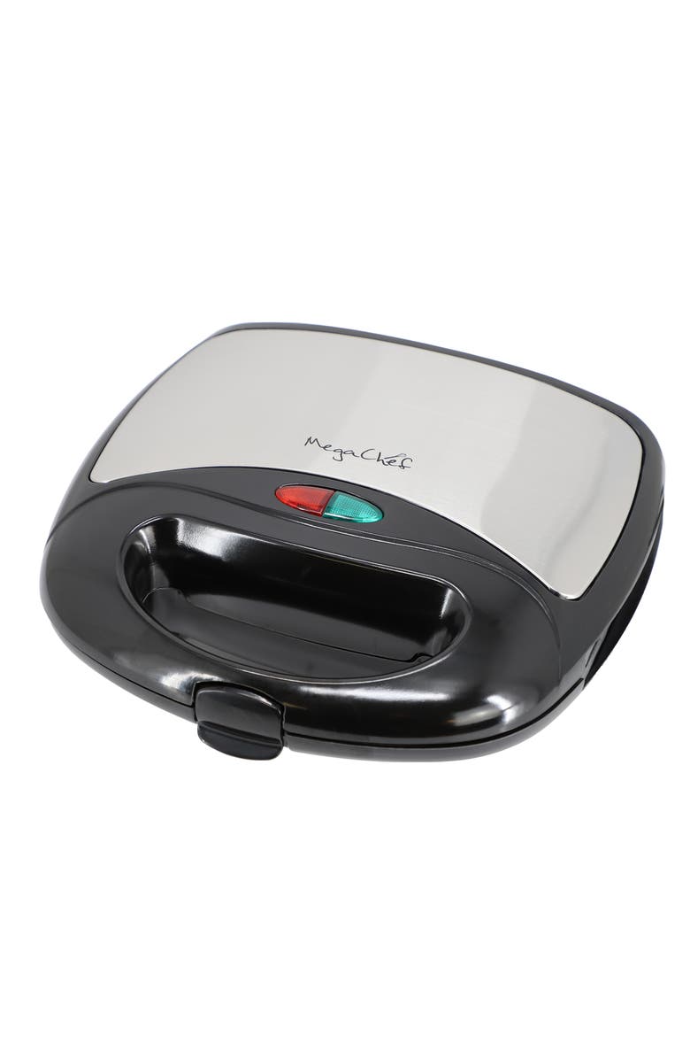 Megachef Electric Compact Aluminum Nonstick Sandwich Maker in Black, Alternate, color, Black