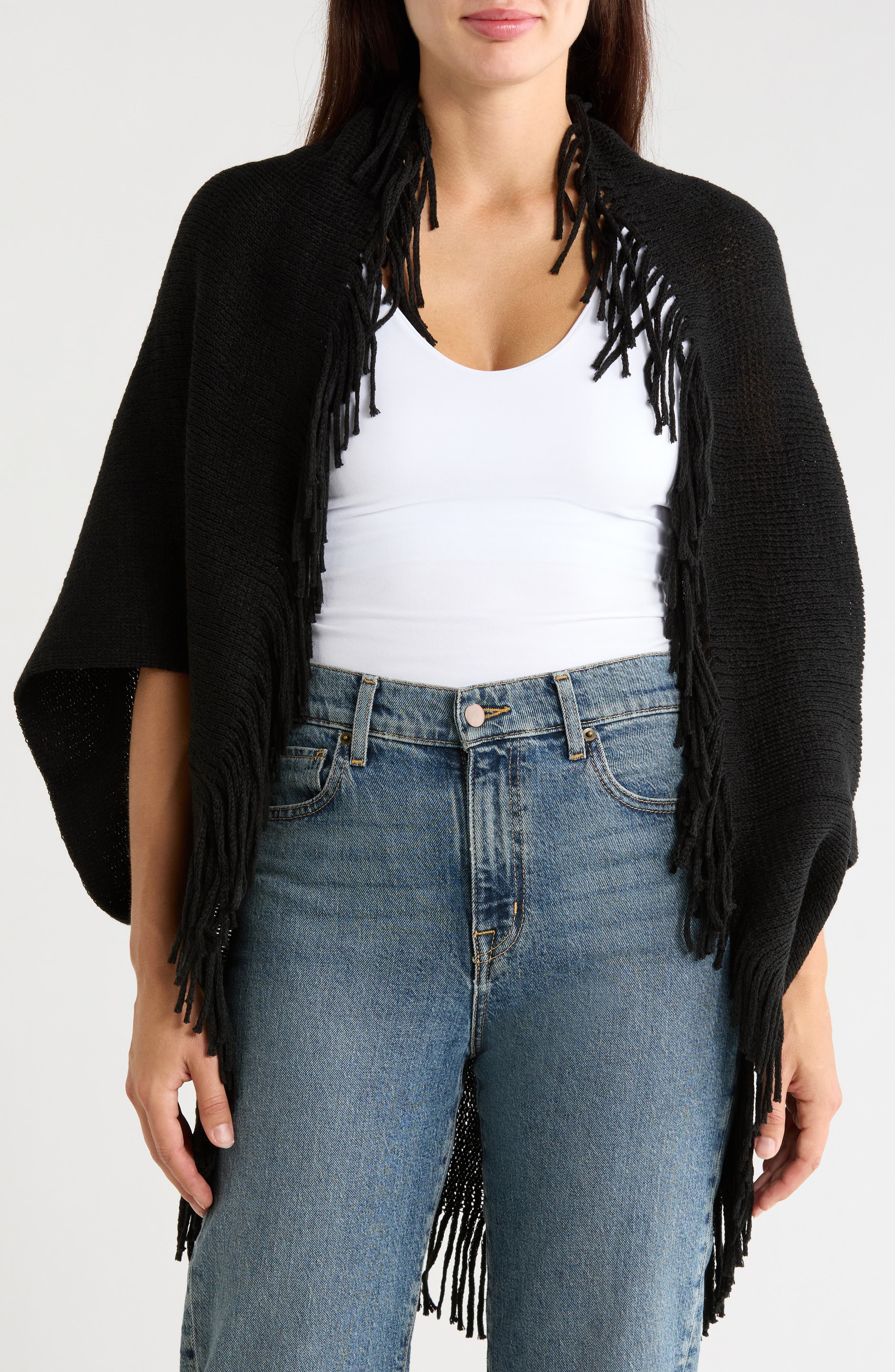 Fringe Swim Cover-Up Topper