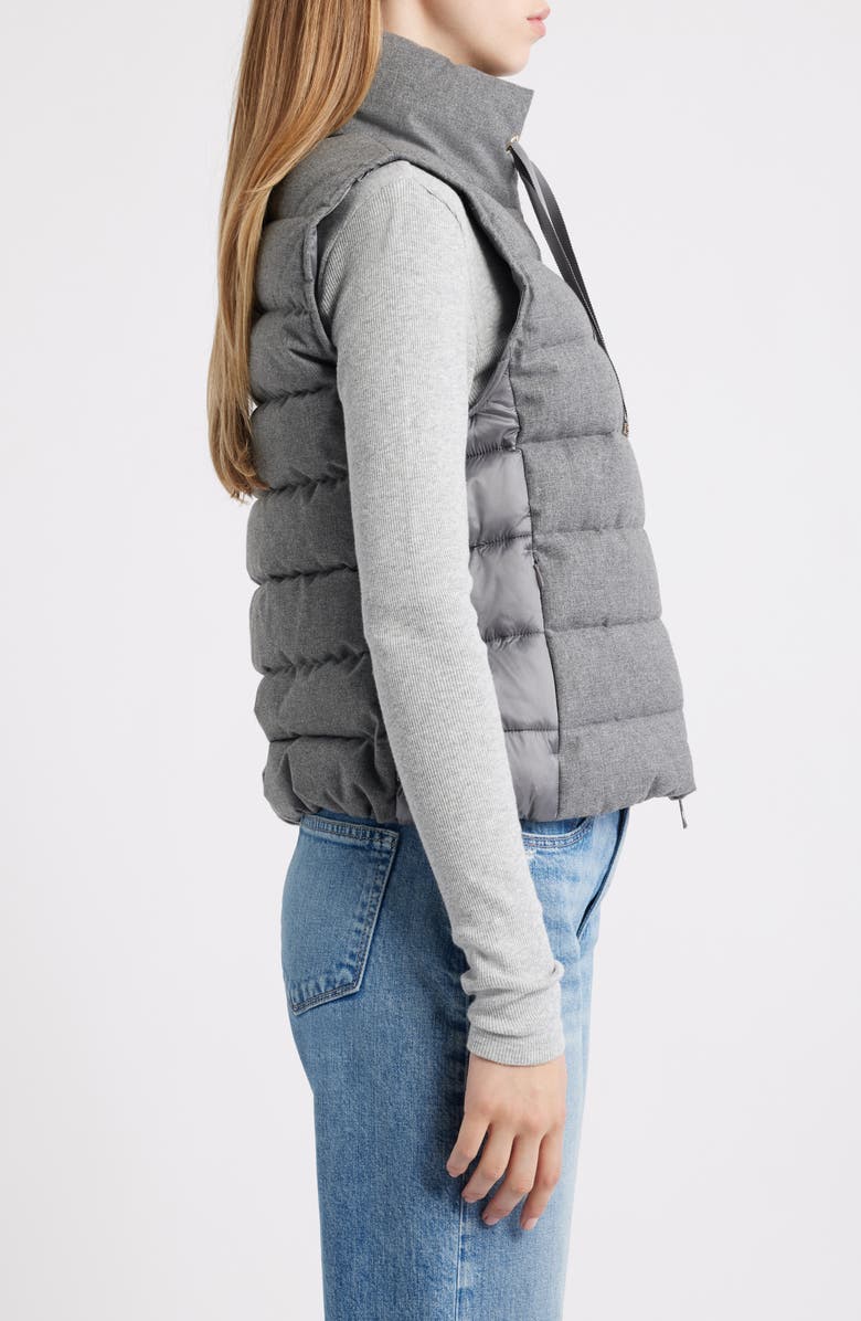 Save The Duck Nyla Water Repellent Quilted Puffer Vest, Alternate, color, Mid Grey Melange