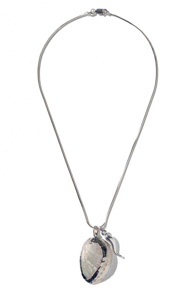 Sicilian Nights Pendant Necklace, Main, color, SILVER