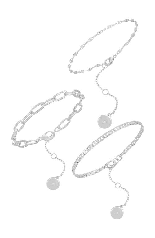 Vince Camuto Stackable Bracelet Set In Silver