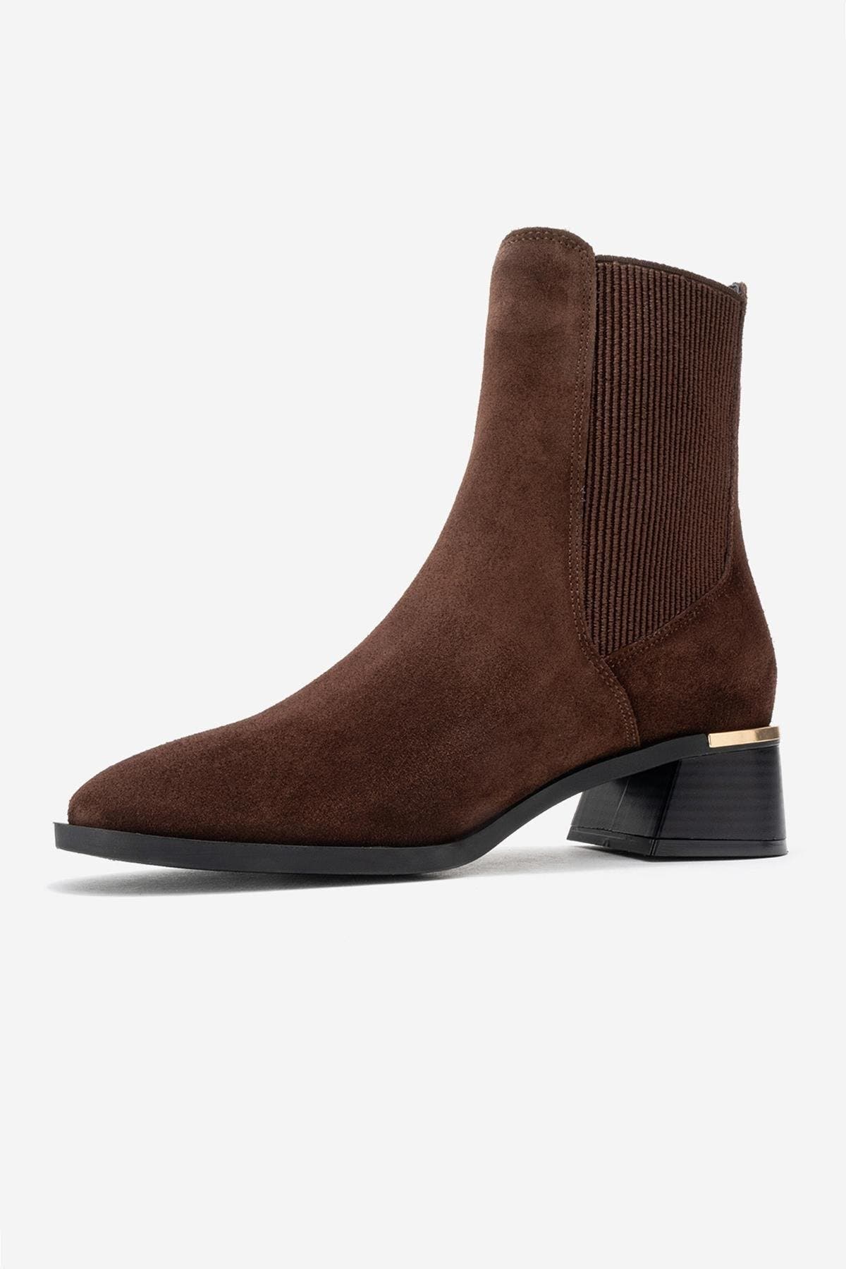 Neiva Leather Chelsea Boot, Alternate, color, Brown Suede Leather