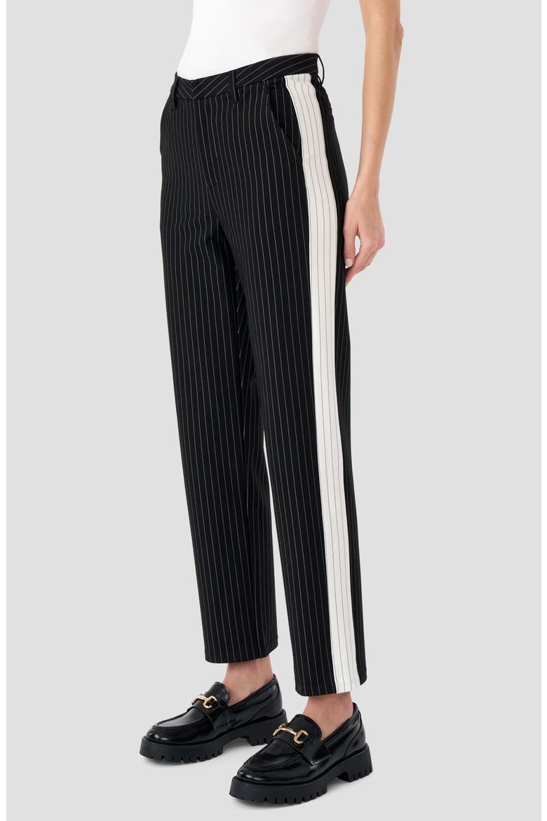 Pinstripe Pants, Alternate, color, BLACK
