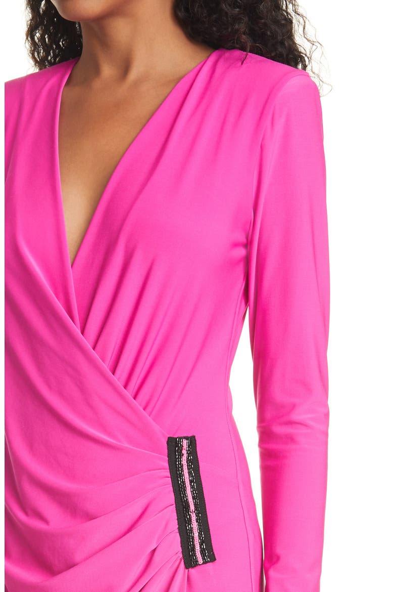 Happy Hour Sequin Detail Long Sleeve Dress, Alternate, color, PINK MARTINI