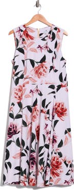 Calvin Klein Floral Fit & Flare Midi Dress