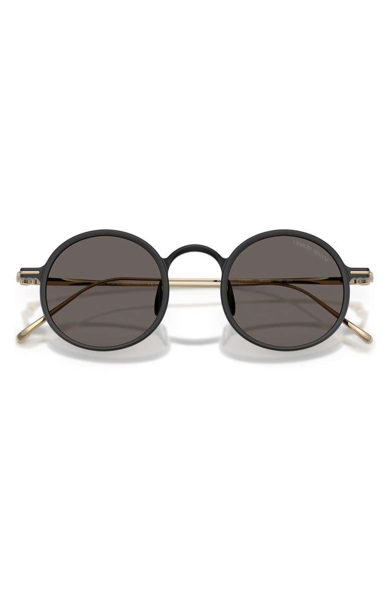 AX Armani Exchange 46mm Small Phantos Sunglasses, Alternate, color, Matte Black / Dark Grey