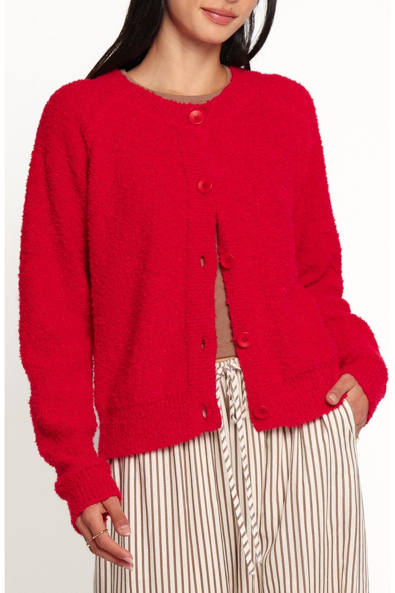 Finley Cropped Cardigan, Main, color, RED