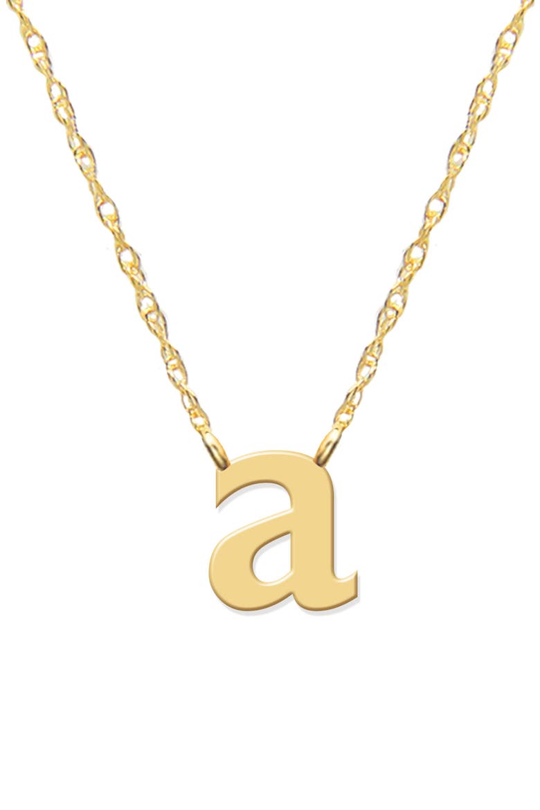 Lowercase Initial Pendant Necklace, Main, color, GOLD- A