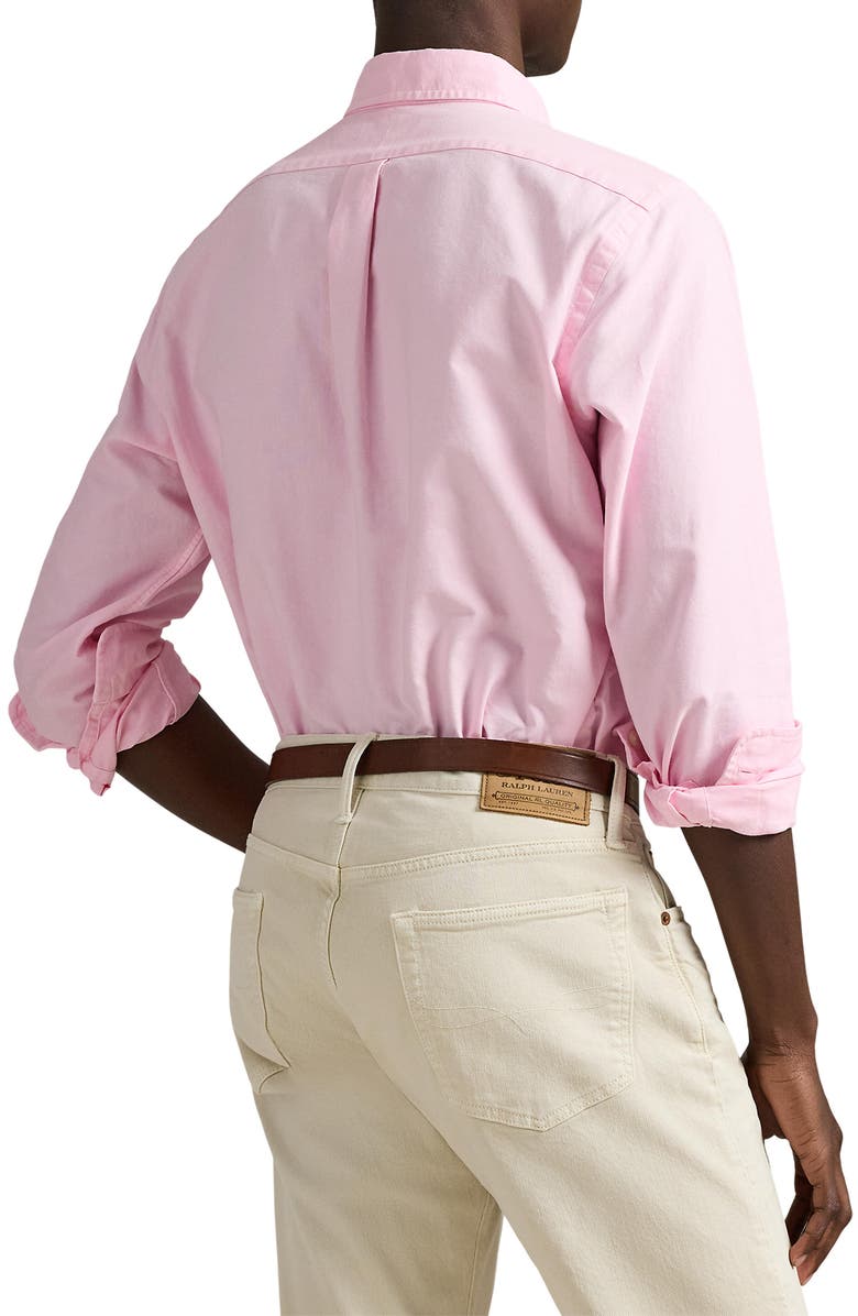 Polo Ralph Lauren Classic Fit Garment-Dyed Oxford Shirt, Alternate, color, Carmel Pink