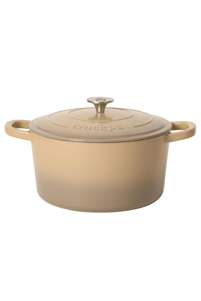 5 Quart Enameled Cast Iron Dutch Oven in Gradient Taupe, Main, color, Taupe