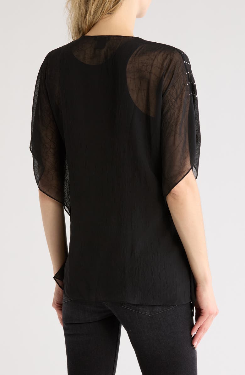 Steve Madden Studded Stripe Ruana, Alternate, color,