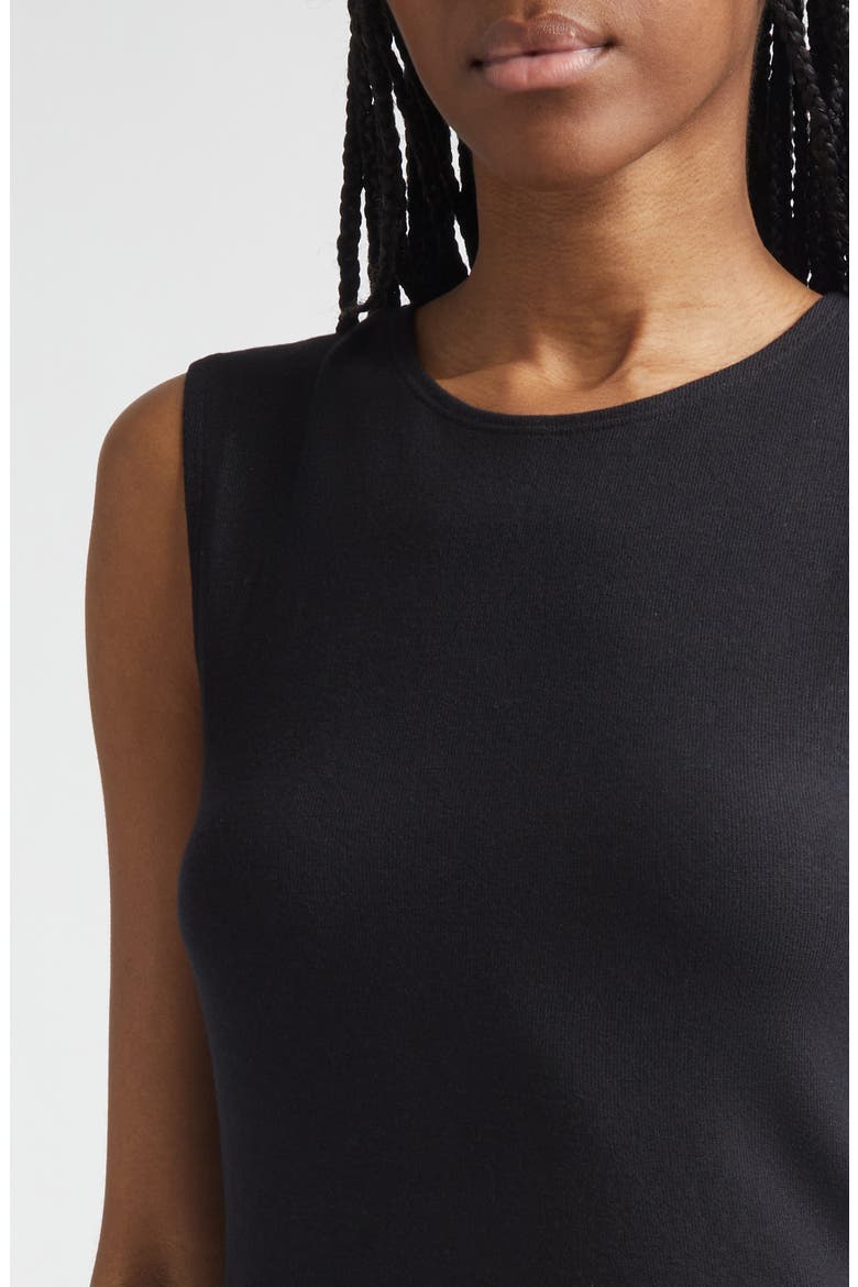 Lauren Short Sleeve Crewneck Tank, Alternate, color, BLACK
