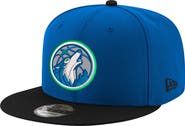 New Era Men's New Era Blue/Black Minnesota Timberwolves 9FIFTY Snapback Hat