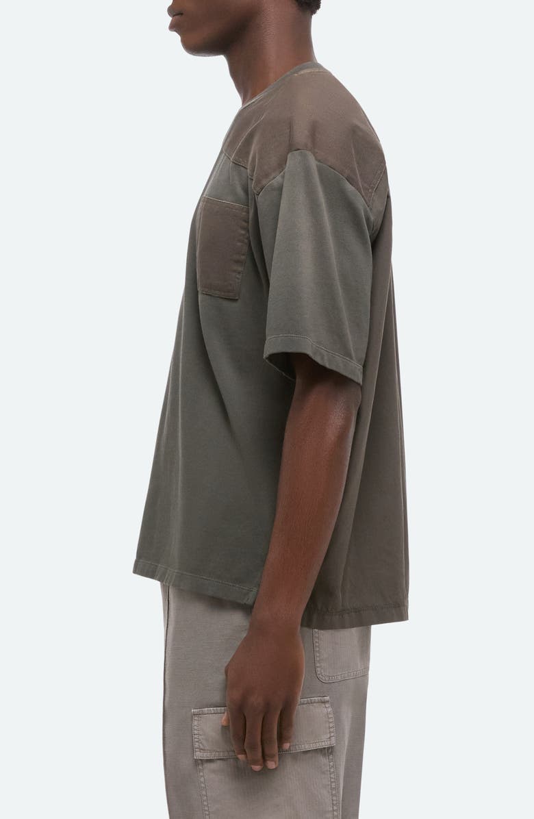 Helmut Lang Patch Cotton T-Shirt, Alternate, color, Moss - F03