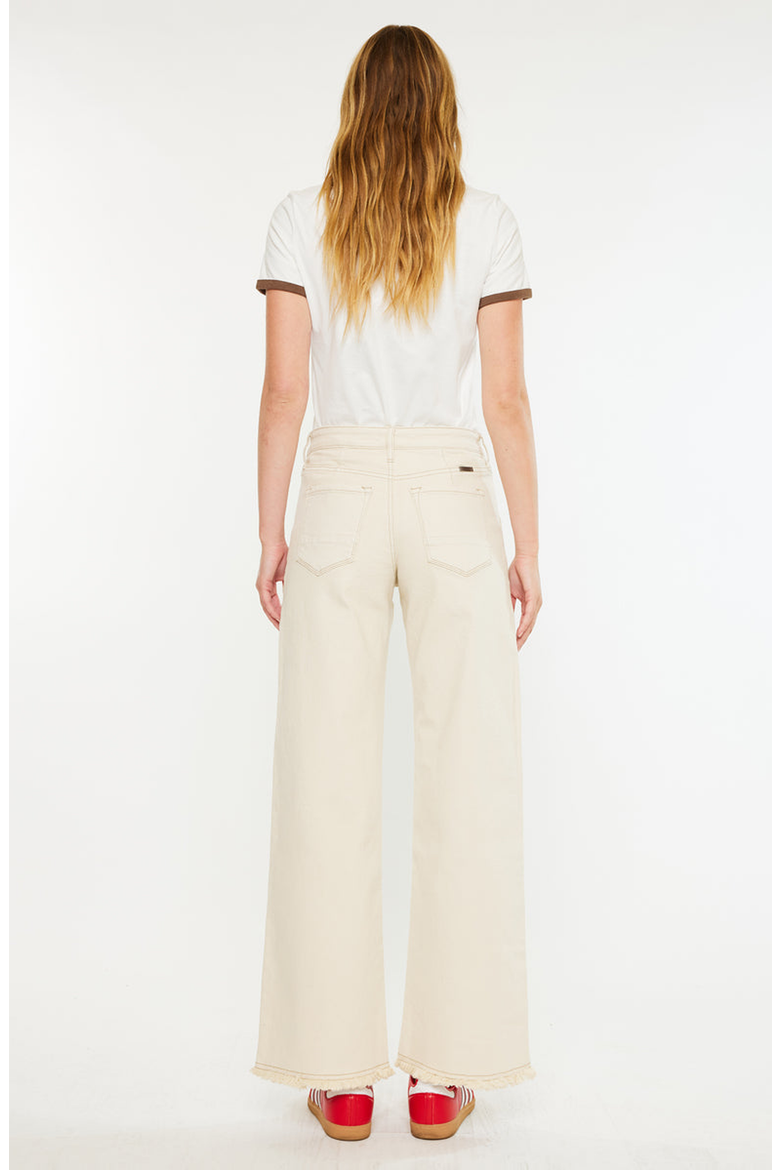 Grace High Rise Wide Jeans, Alternate, color, Cream