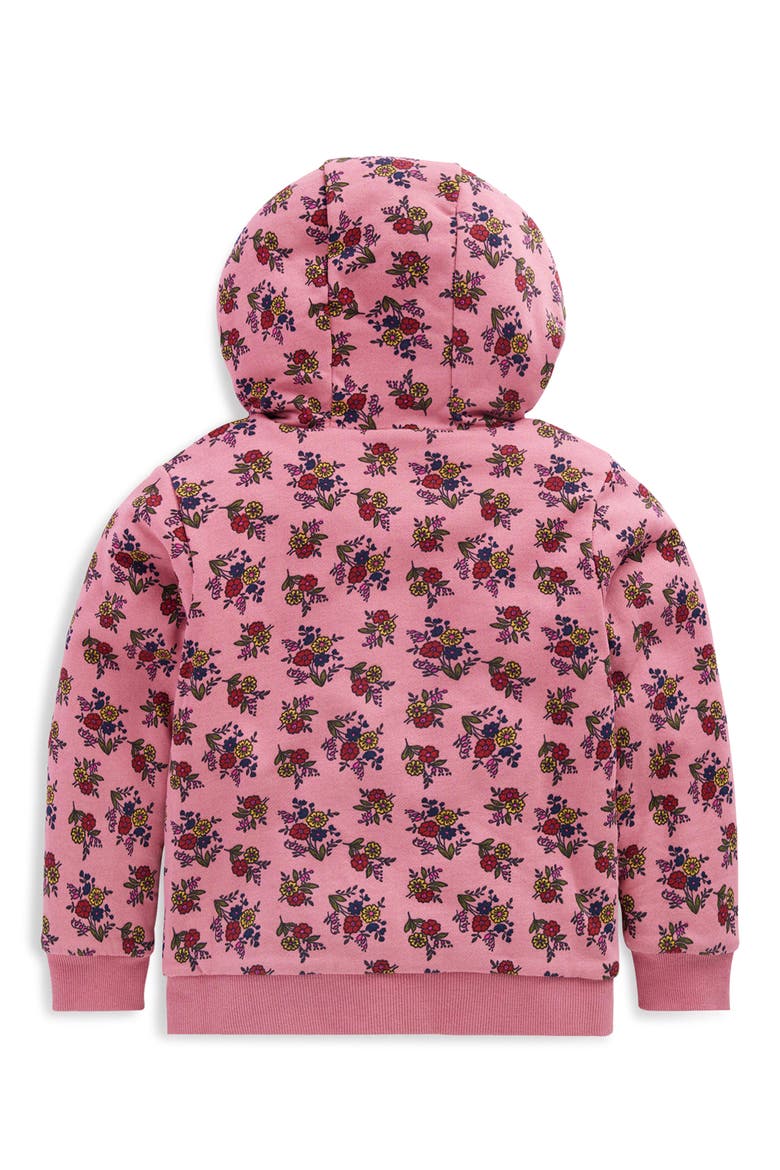 Kids' Reversible Borg Hoodie, Alternate, color, FORMICA PINK FLORAL BUNCHES