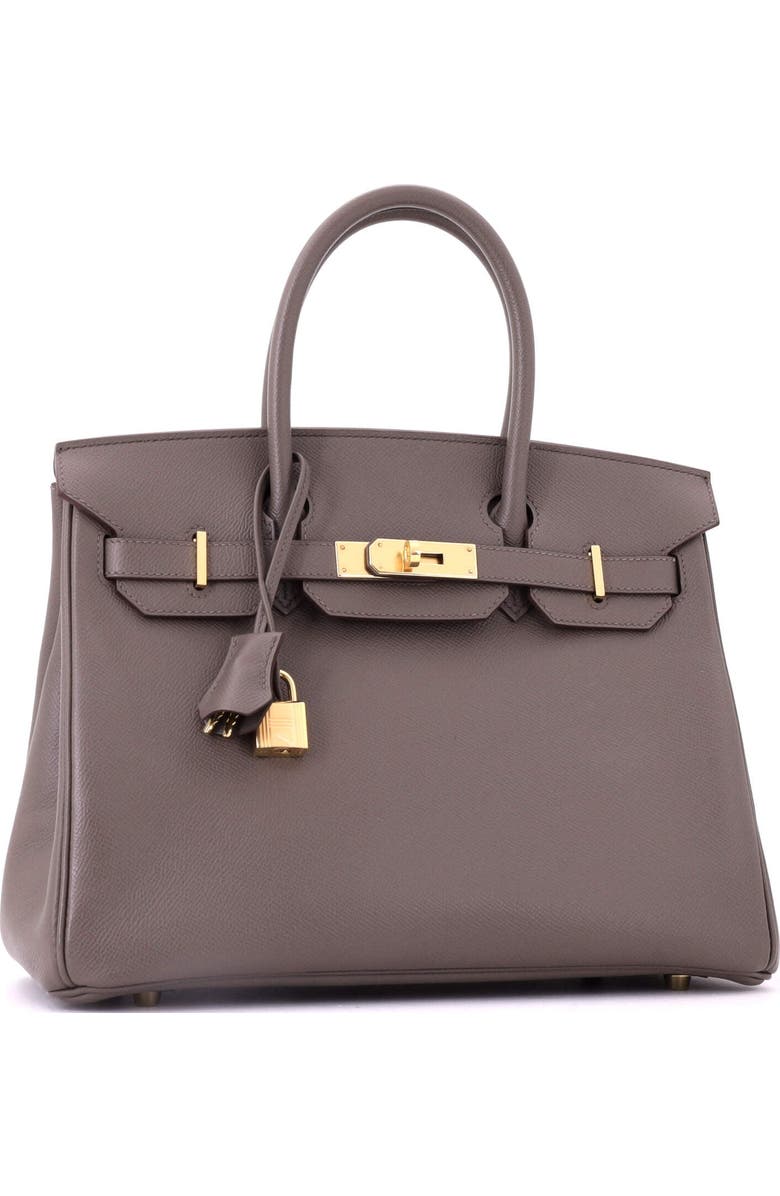 Pre-Owned Hermes Birkin Handbag Grey Epsom with Gold Hardware 30, Alternate, color, Etain