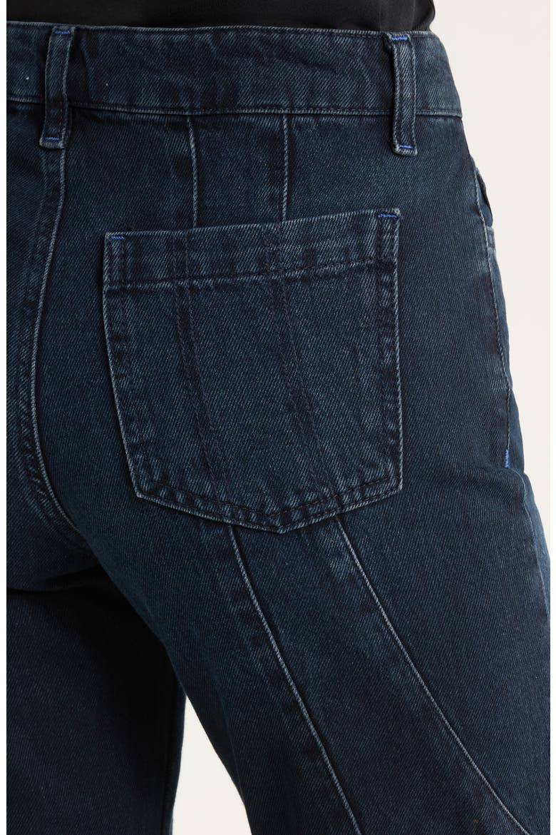 Juli Wavy Seam Wide Leg Jeans, Alternate, color, BLUE
