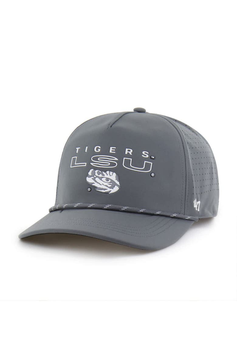 '47 Men's '47 Gray LSU Tigers Forward Vent Hitch Rope Adjustable Hat, Main, color, Gray