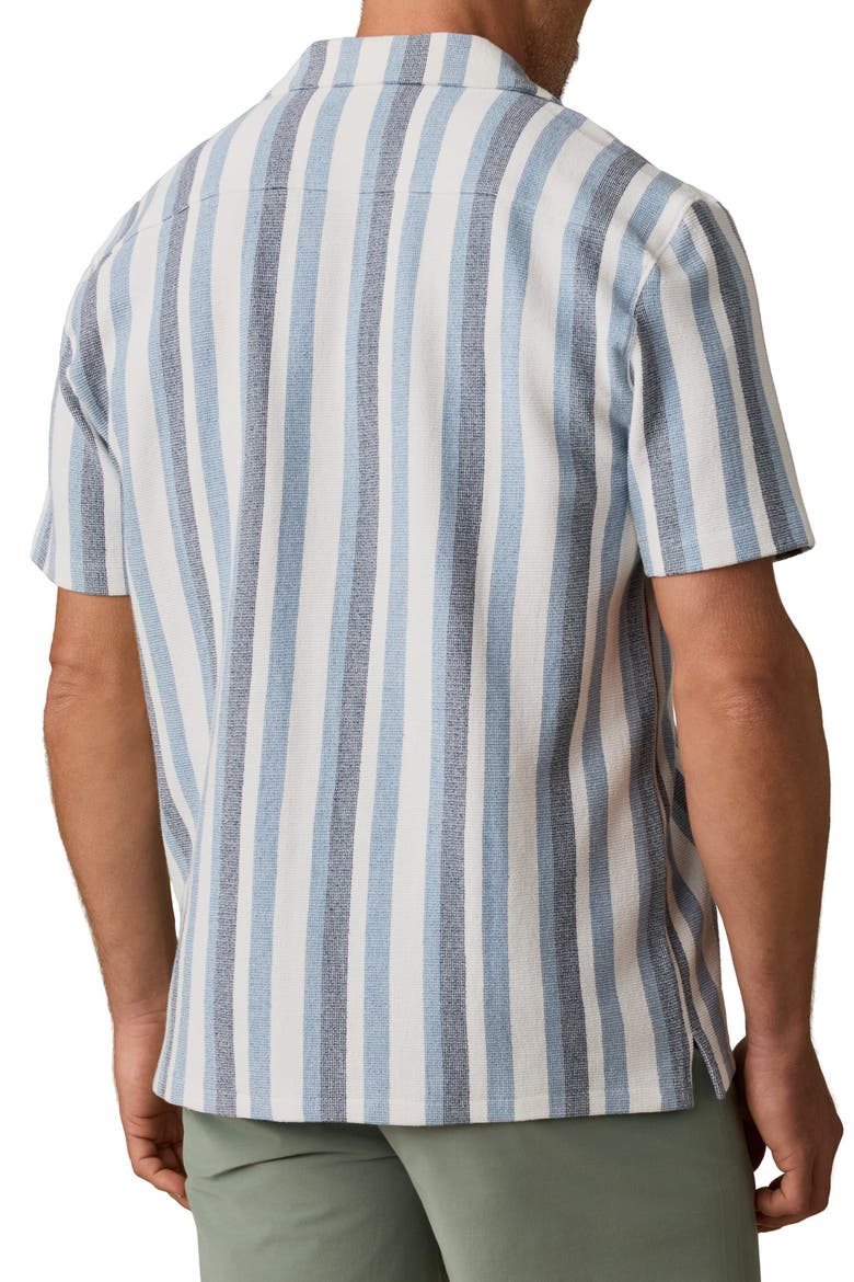 Oasis Button-Up Camp Shirt, Alternate, color, BLUE BEACH STRIPE